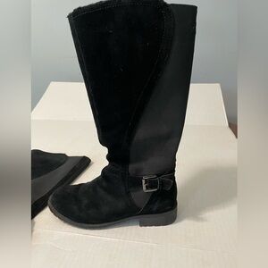 Bass Patty women’s black suede over the calf boots